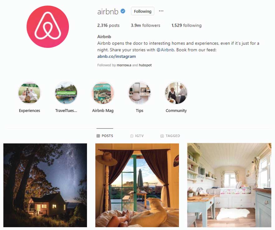 AirBnB Instagram