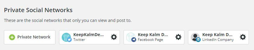 Keep Kalm Designs Social Media Posts via Hootsuite's Dashboard