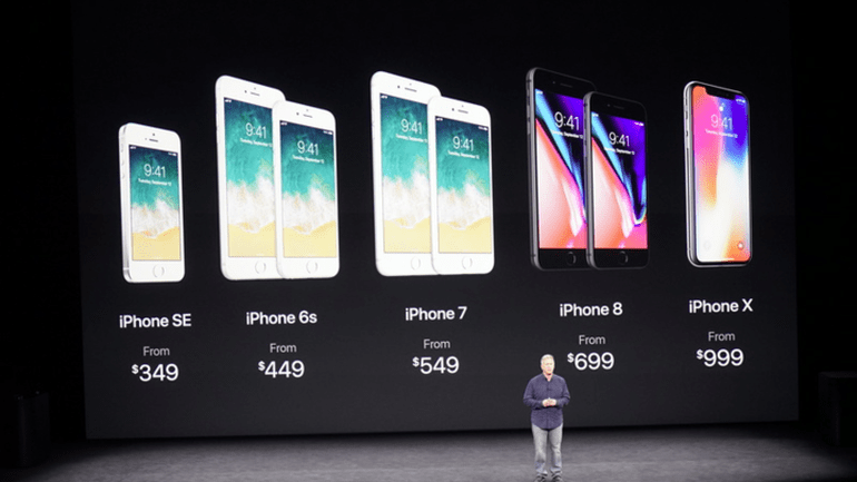 Apple's Pricing With the release of the Apple iPhone 8, iPhone 8 Plus and iPhone X some of the older models can be purchased at cheaper prices.