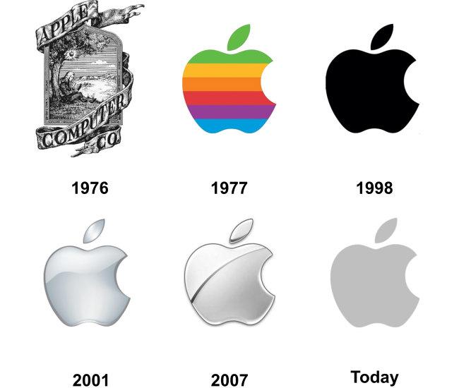 Apple's logos throughout the years
