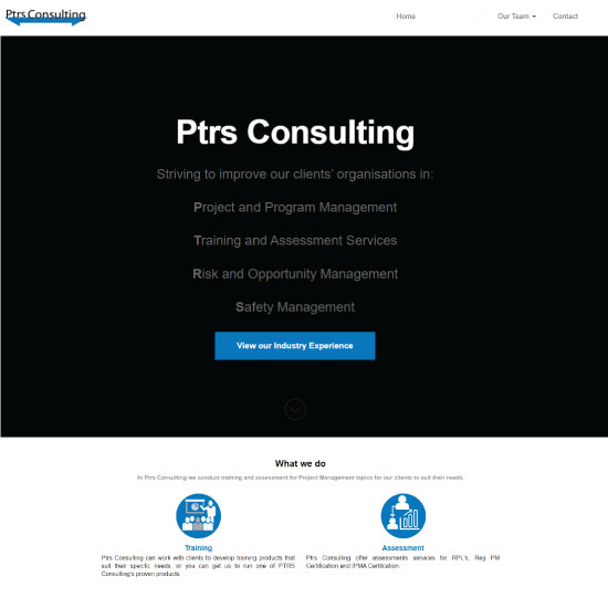 Ptrs Consulting - Project Management training and assessment 